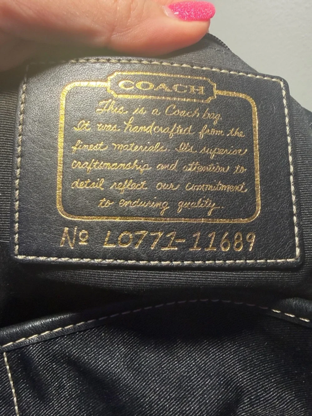 Coach Black and Gray Signature Canvas Shoulder Bag - Picture 10 of 14